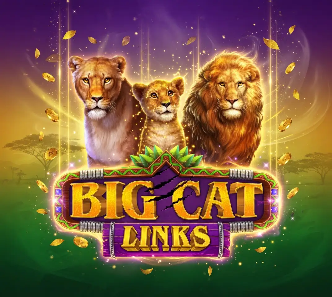Lion family on a slot game cover
