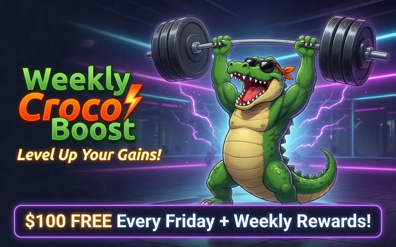 Croco Boost weekly casino bonus $100 free Friday