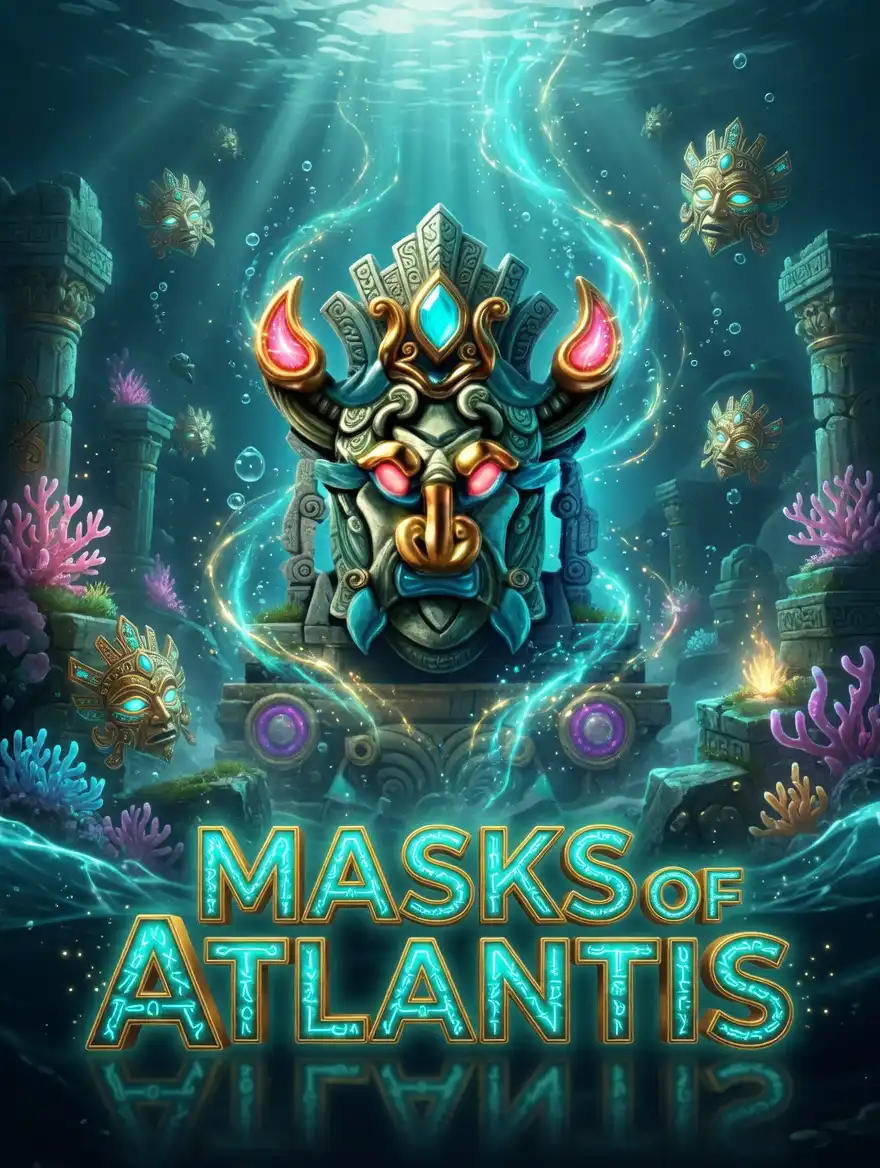 Masks of Atlantis underwater mystery slot game